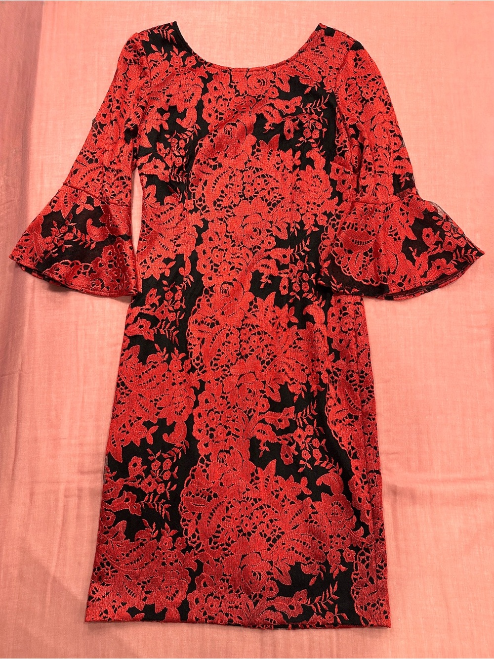 Alex Evenings Red Lace Dress